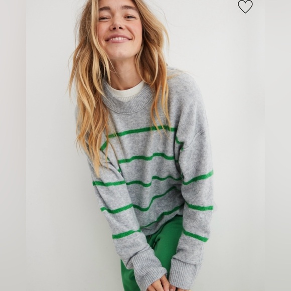 🔥SOLD 🥰NWT Aerie Unreal Sweater Striped Super Soft cozy soft & Lightweight M - Picture 5 of 14